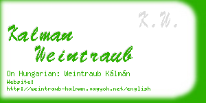kalman weintraub business card